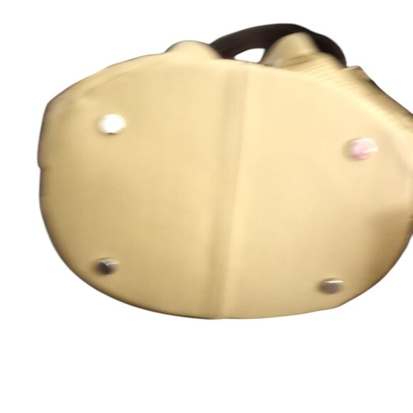 The Trend Tan Genuine Leather Woven Basketweave Drawstring Bucket Bag - Picture 6 of 8